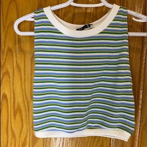 Zara Cropped Stripe Tank Top